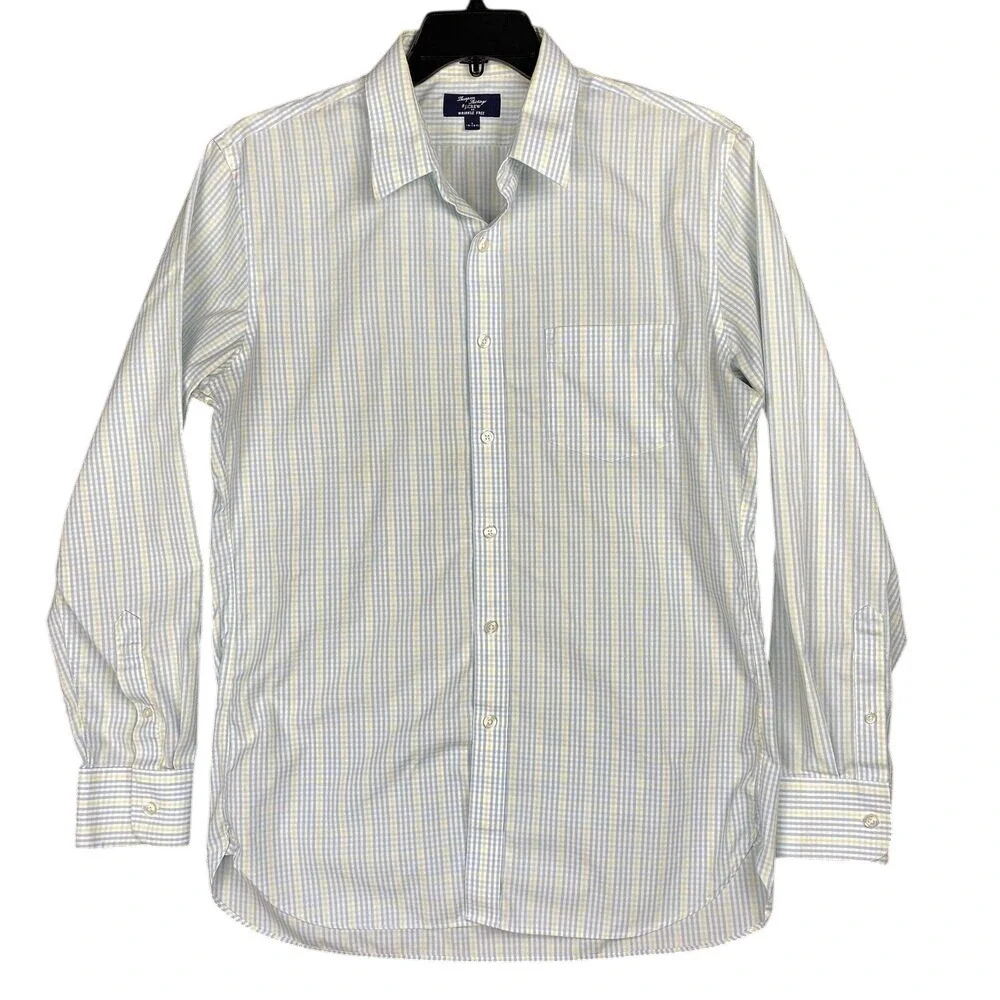 J Crew Academia Shirt Men L‎ Wrinkle Free Classic Fit Smart Thompson Shirtings